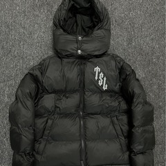 Trapstar黒い新型虎標綿服冬ファッションブランド欧米街頭風カップル上着欧米