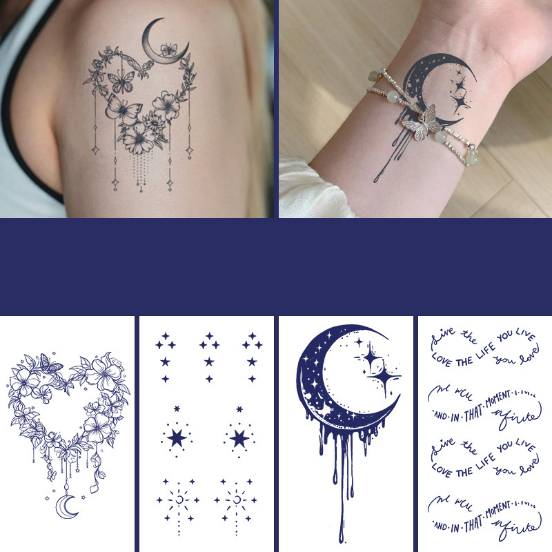 Herbal Tattoo Stickers Are Waterproof, Long-Lasting, Fresh and Simple, Suitable for Women's Arms and Collarbones, with a Unique and Cute Design, Featuring a Line-Like Texture, New for 2025 Herbal Tattoo Stickers Are Waterproof, Long-Lasting, Fresh and Simple, Suitable for Women's Arms and Collarbones, with a Unique and Cute Design, Featuring a Line-Like Texture, New for 2025