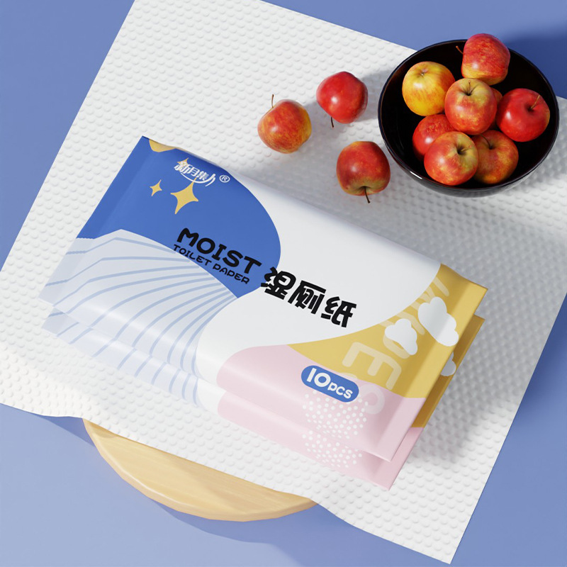 10-pull portable flushable wet toilet paper hygiene care toilet wipes travel pack for wiping bums wet wipes