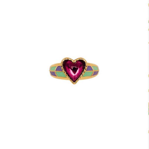 Genuine design small ring heart-shaped heart shaped