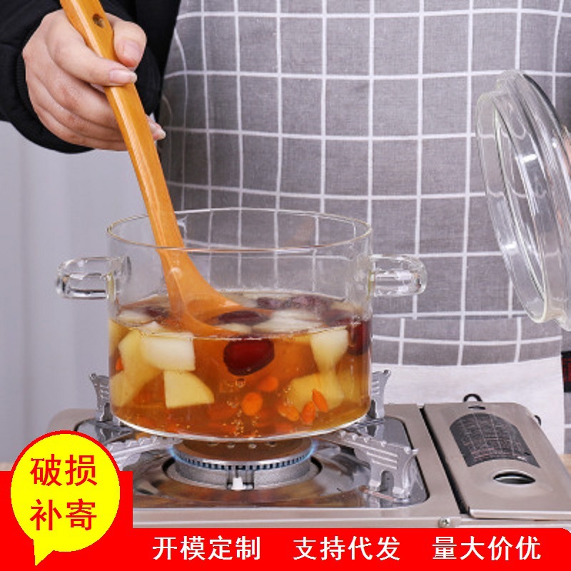 Vidrio de borosilicato hogar fuego abierto calefacción mini olla de fideos instantáneos tazón de cerámica eléctrica se puede calentar sopa olla hirviendo