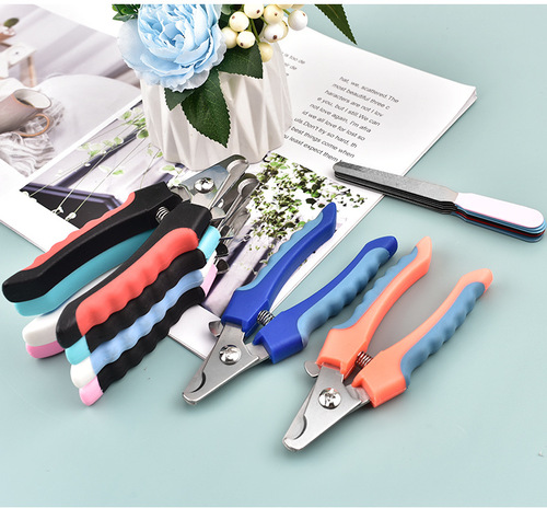 Factory direct sales pet beauty nail scissors cat and dog nail care cleaning tools stainless steel nail clippers large and small