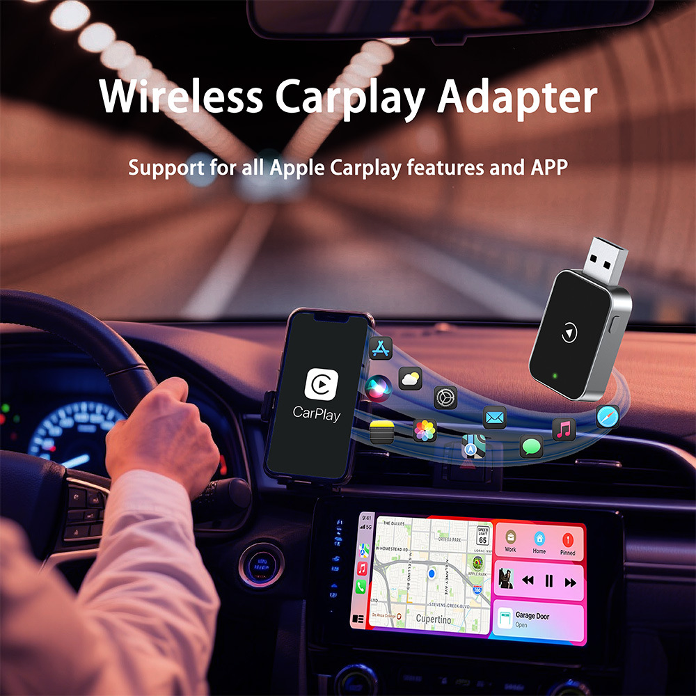 Cross-Border New Carplay Box Android Auto Two-In-One Car Wired to Wireless Adapter