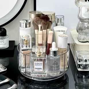 Cosmetic Storage Box Desktop Dressing Table Eye Shadow Lipstick Makeup Brush Storage Tube Transparent Combiner Rotating Storage Rack