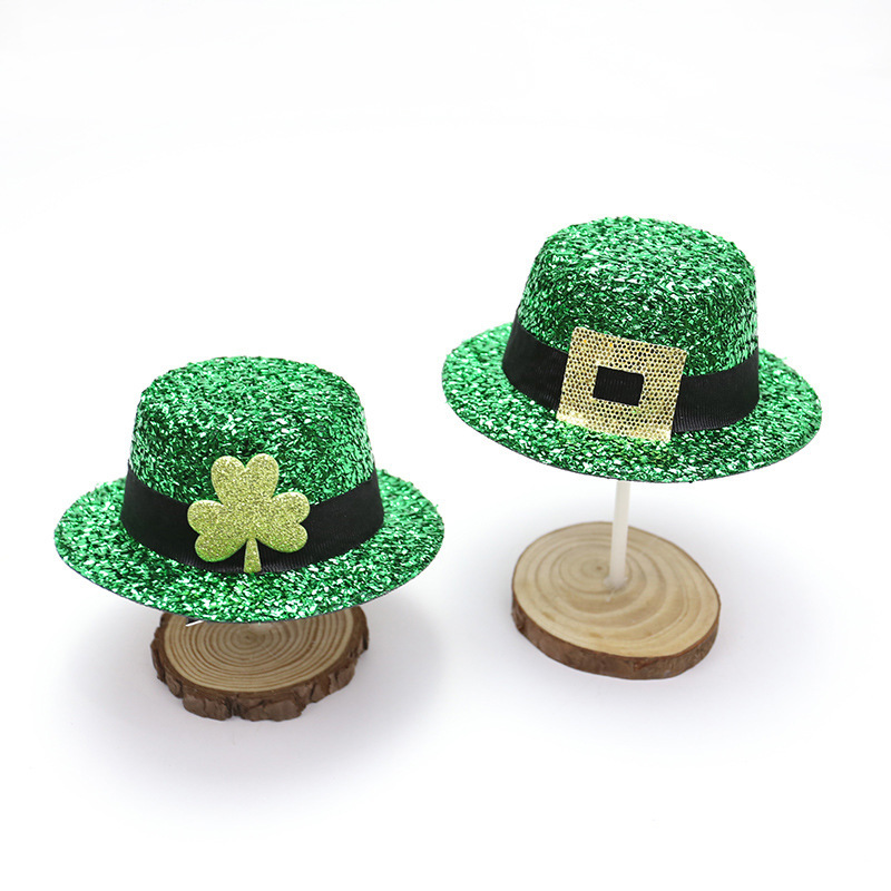 Xinyue Cross-Border St. Patrick's Day Pet Costume Hair Accessories Big Goose Shamrock Hat Irish Festival Party