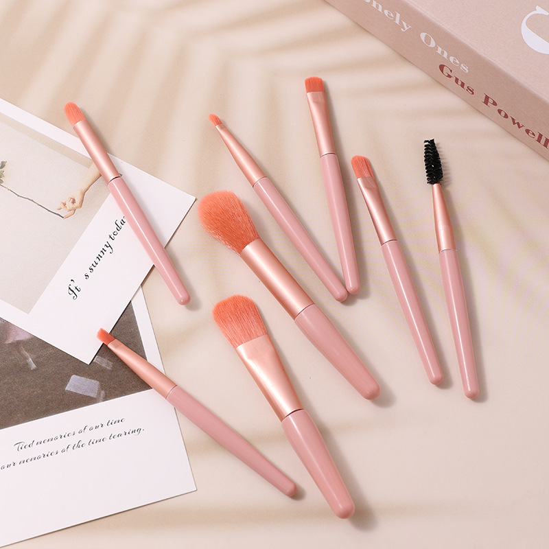 Macaron 8 cepillo de maquillaje super suave, blush de sombra de ojos, conjunto completo de cepillo de maquillaje al por mayor.