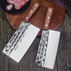 手工鍛打菜刀家用斬切兩用切肉切片刀鋒利酒店廚師刀廚房砍骨刀具