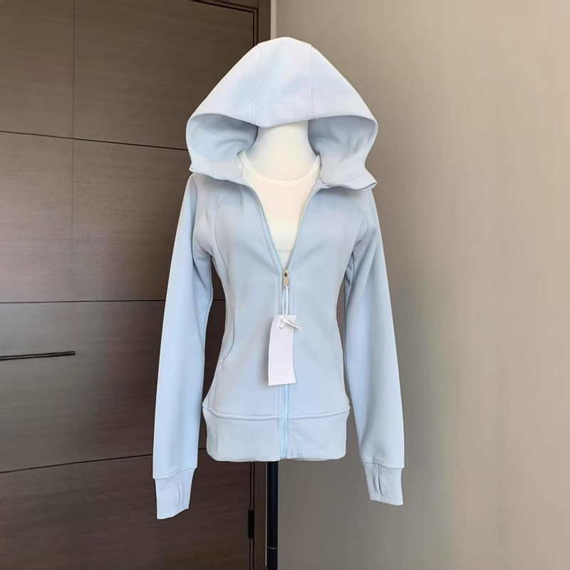 Yoga Sweatshirt Jacket for Women, Spring 2026 New Style, Blue, Slim-Fit, Sports Top, Hooded Cardigan, Thin Yoga Sweatshirt Jacket for Women, Spring 2026 New Style, Blue, Slim-Fit, Sports Top, Hooded Cardigan, Thin