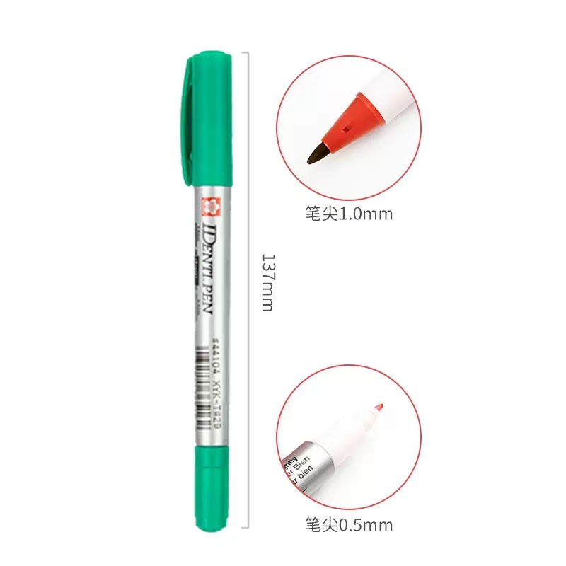 Japonés SAKURA flor de cerezo aceitoso pequeño marcador de doble cabeza pluma de marcado línea de gancho de color CD pluma