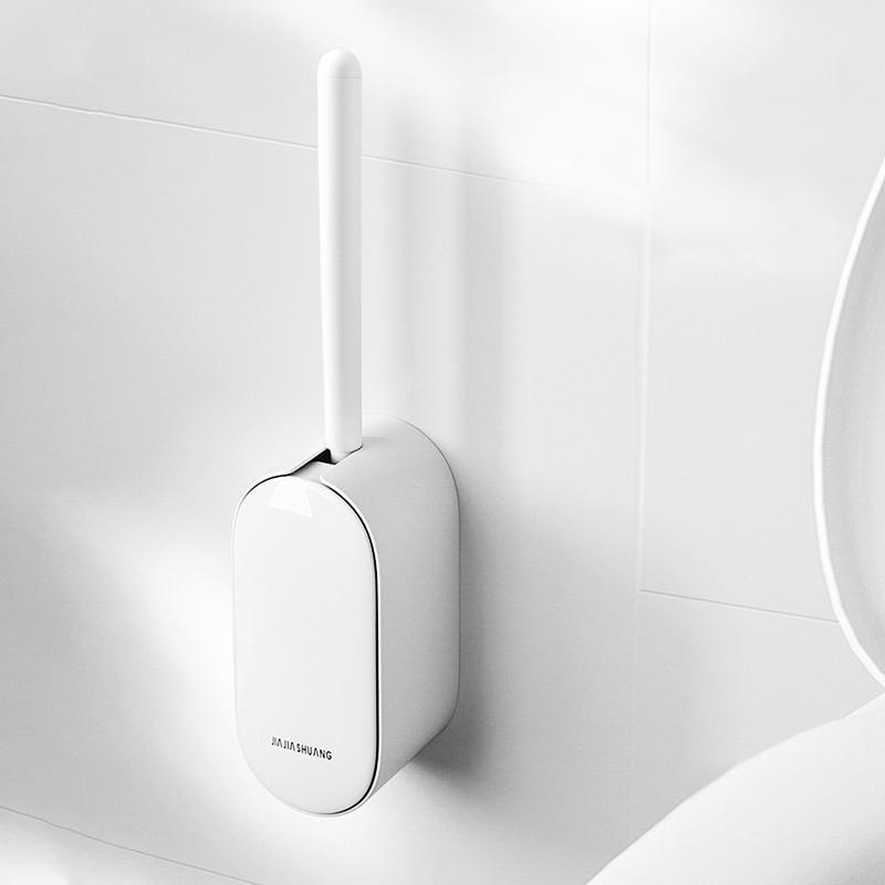 Toilet Brush for Bathroom, Universal Household Wall-Mounted Japanese-Style Long-Handle Toilet Cleaning Tool That Doesn'T Dirty Hands