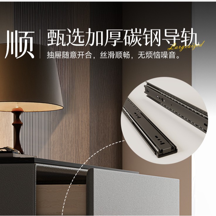 Armario de almacenamiento de mesita de noche todo en uno 2025 nuevo armario de almacenamiento de dormitorio doméstico de gran tamaño armario italiano de madera maciza de lujo ligero