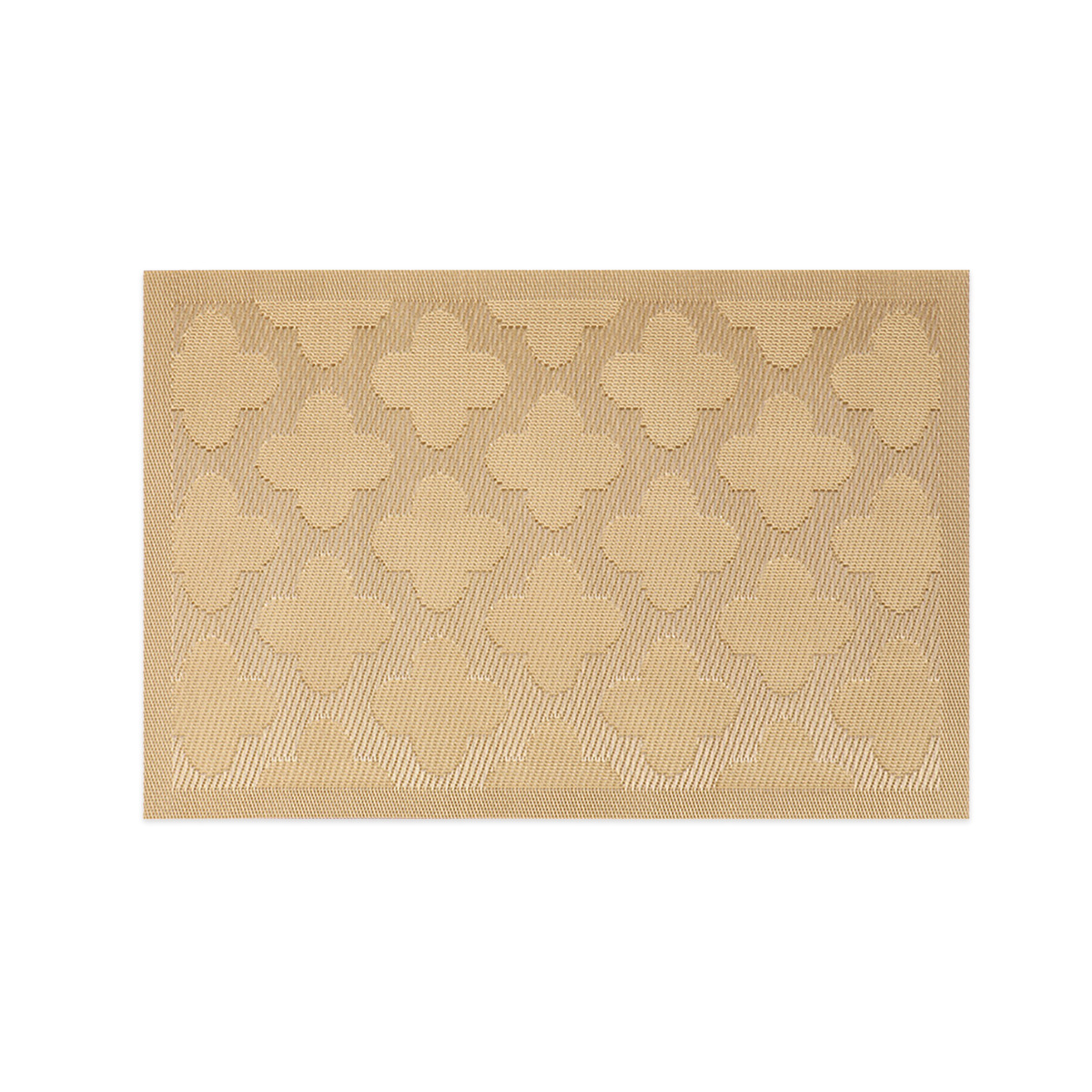 Nuevo cojín de mesa de cuatro hojas Teslin pvc cojín de mesa ligero lujoso estilo jacquard impermeable aislamiento térmico cojín de taza lavable