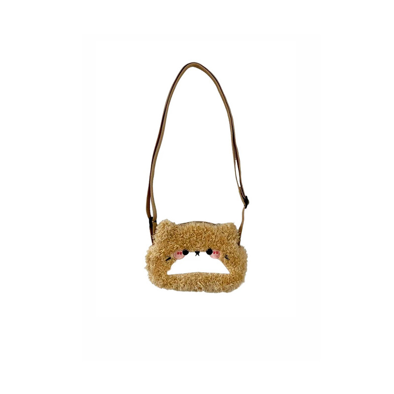 Animal pequeño lindo bolso de hombro para niñas pequeño mini bebé bolso de cambio 2025 otoño y invierno nuevo bolso de peluche para niños