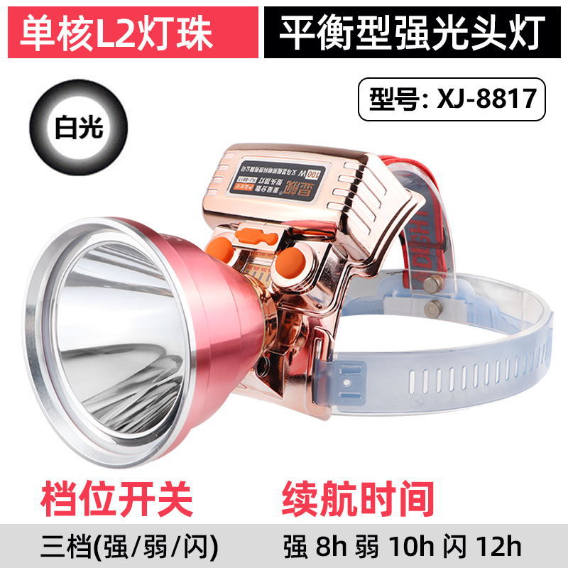 Cañón láser Luz de pesca nocturna Faros de alta potencia Luz fuerte Carga al aire libre Ultra brillante Linterna de largo alcance Lámpara de minero de batería de litio