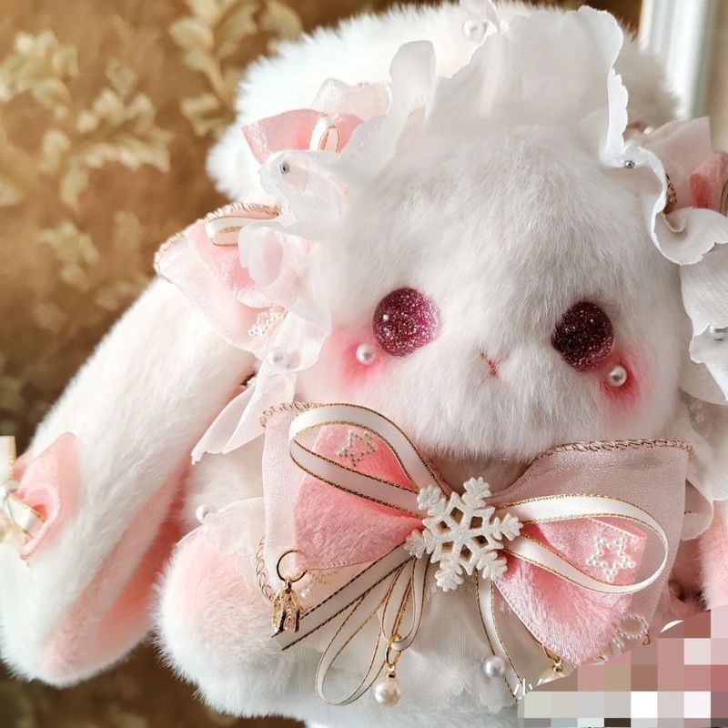 High-value Instagram Style Lolita Rabbit Bag Full Set of Floral Broken Cloth Genuine High-end Zodiac Gift for Girls