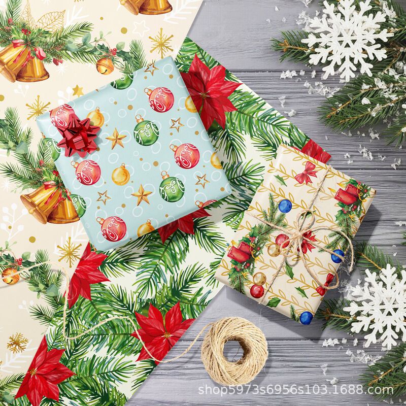 何しろクリスマスの鈴と松の枝のプレゼントは紙を飾ります。パーティーのプレゼントは箱を飾ります。|undefined