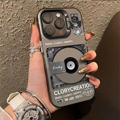 レトロなCDレコード風のApple 15 Pro Max、iPhone 16 Pro、高級14 Pro、新作17のスマホケース