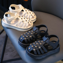 2024夏季女童宝宝凉鞋新款外穿软底防滑柳丁时尚公主沙滩凉拖鞋女