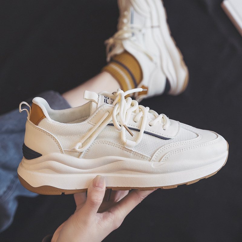Forrest Gump schoenen voor dames 2023 nieuwe lente nieuwe ademende mesh sportstijl witte schoenen ins trend groothandel_voghion.com