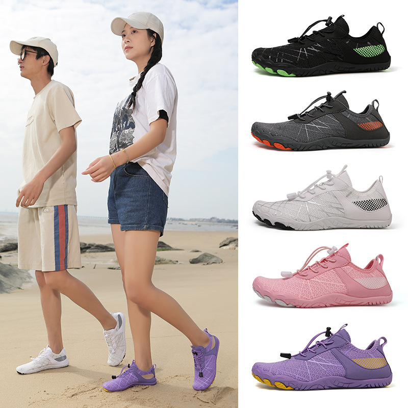 Shoes Men's Outdoor Five-Finger Water Shoes, Wading Beach Shoes, Barefoot Anti-Cut Diving Shoes, Non-Slip Swimming Fitness Cycling Shoes