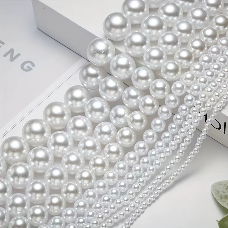 4 14 мм 5 100 шт. Искусственные круглые бусины из смолы с прямым отверстием