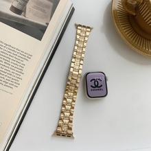 朋克金属蝴蝶扣表带适用iwatch9表带苹果手表applewatch45678代se