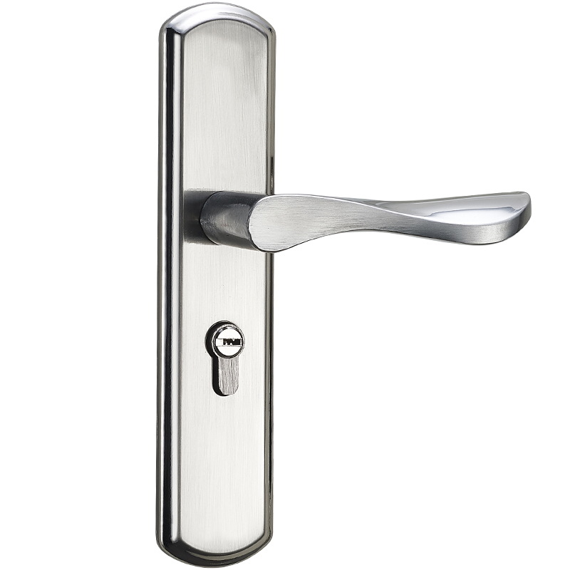 Cerradura de puerta negra, cerradura de puerta interior de dormitorio universal para el hogar, juego de tres piezas, manija de puerta antigua silenciosa, cerradura de cambio de puerta vieja