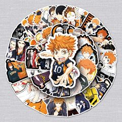 52 popular Japanese volleyball boy cartoon stickers, suitcases, suitcases, scooters, car graffiti stickers