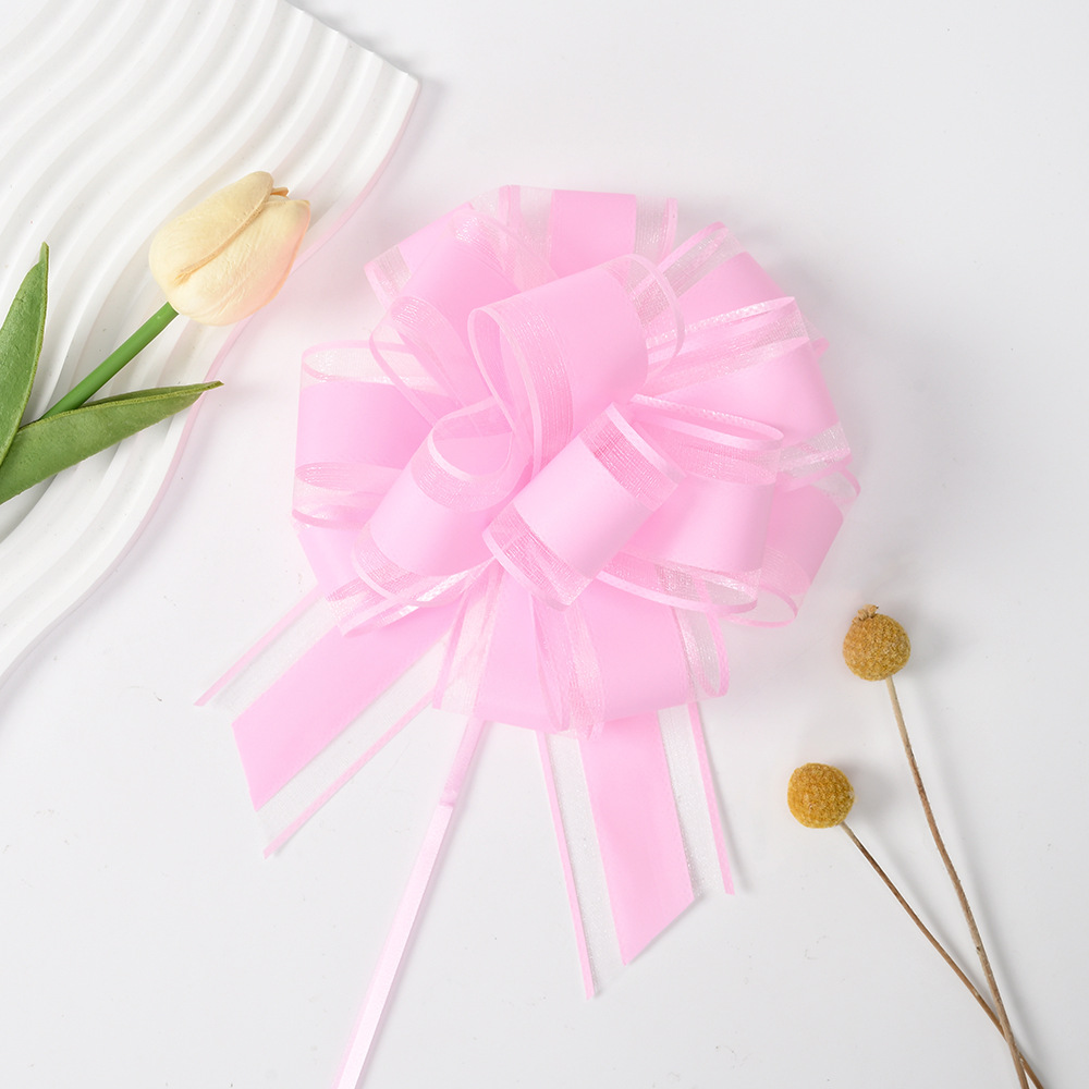 Transfronterizo para 50 hilo de nieve de doble capa simple elegante tridimensional mano esférica tirar flor boda coche Navidad Año Nuevo regalos