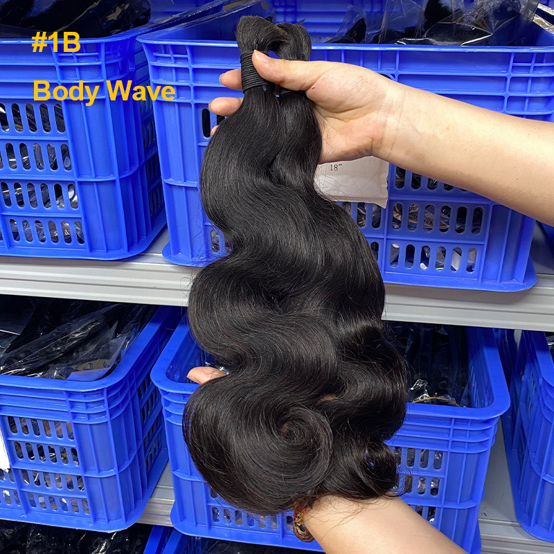 Extensiones de Cabello Humano 12A de Cabello Real Tejido a Mano para Mujeres