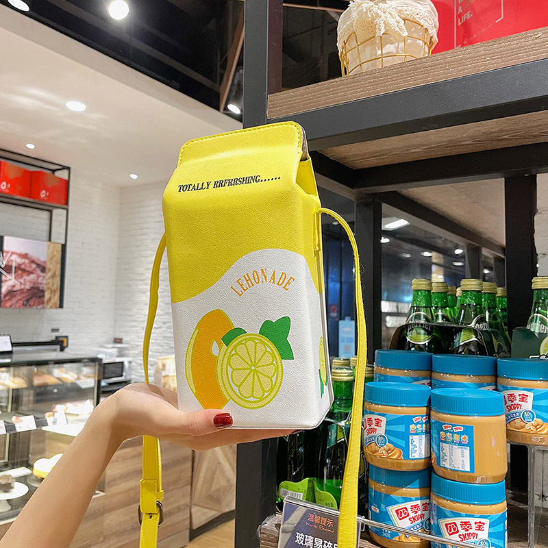 Small Pu Leather Fruit Square Buckle Crossbody Bag display picture 30