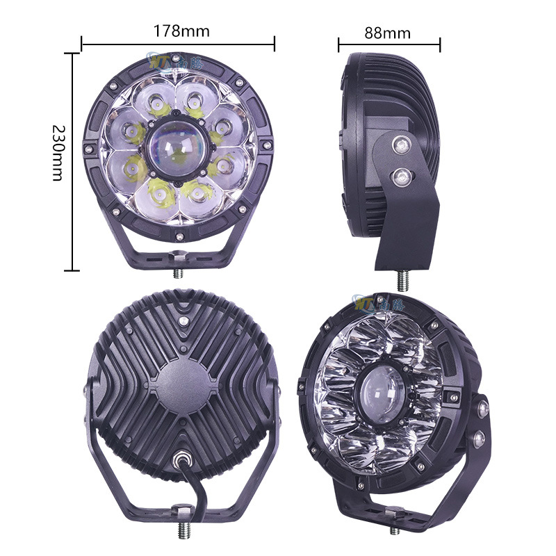 Vehículo todoterreno de 7 pulgadas transformado farola LED delantera del tanque Wrangler luz de enfoque de largo alcance luz de automóvil super brillante image 7