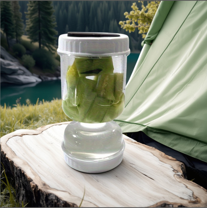 国境を越えた売れ筋ピクルスジャー乾湿分離フォーク付きピクルスジャー家庭用プラスチックポータブルストレージ|undefined