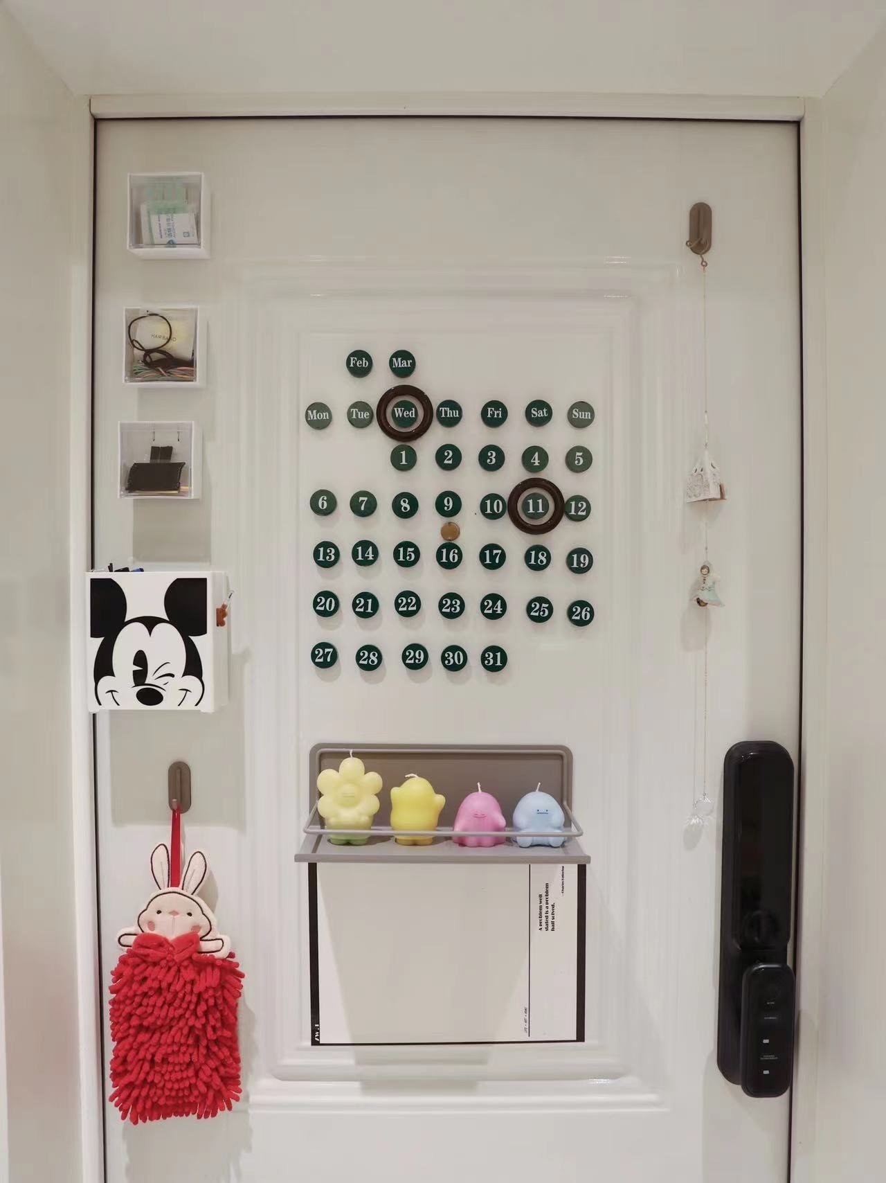 3cm 녹색 자석 + 스티커 + 로고 원