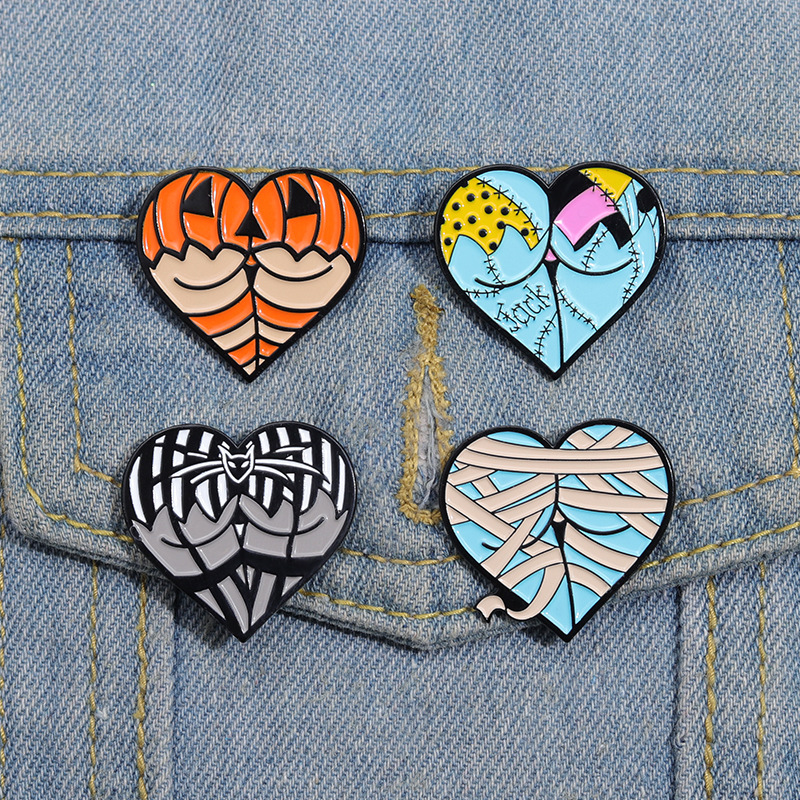Casual, Daily Occasion Cute Pin Letter Heart Shape Alloy Stoving Varnish Unisex Brooches
