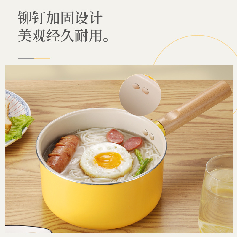 Nuevo estilo japonés leche olla antiadherente pan fideos instantáneos bebé suplemento de alimentos olla maifan piedra leche olla hogar wok venta al por mayor