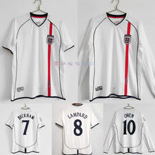 2002世界杯英格兰7号贝克汉姆小贝1兰帕德欧文长短袖主场经典球衣
