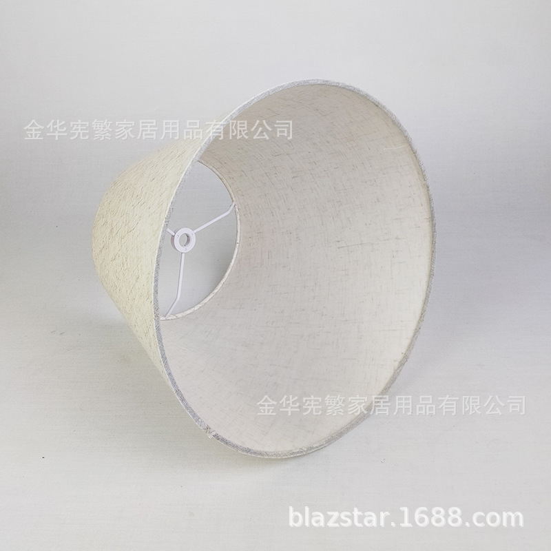 Directo de fábrica creativa tela cónica cuerno blanco Hotel dormitorio comedor lámpara Mesa accesorios pantalla Shell