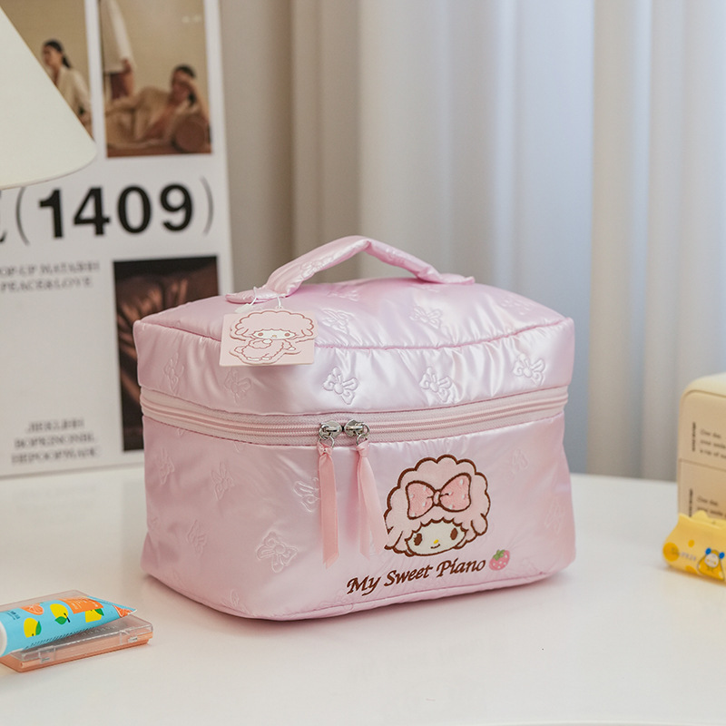 韩版HelloKitty刺绣手提化妆包三丽鸥可爱卡通高颜值化妆品收纳包|undefined