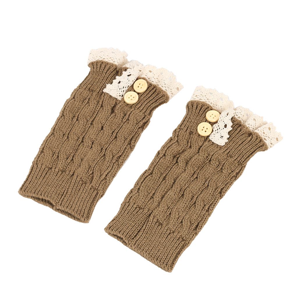 80g Weight sock cover Classification sock cover Lingerie Type Polyacrylonitrile Fiber Fabric Type A Pair Quantity Daily Occasion Warm, Breathable Function Color Block, Lace Pattern Winter, Spring, Autumn Season Women's Gender Jacquard Design Casual, Sweet Style Japanese Loose Button Foot Sock Lace Short Booties New Knitted Fashion Short Boots Sets Wool Leg Warmers 9