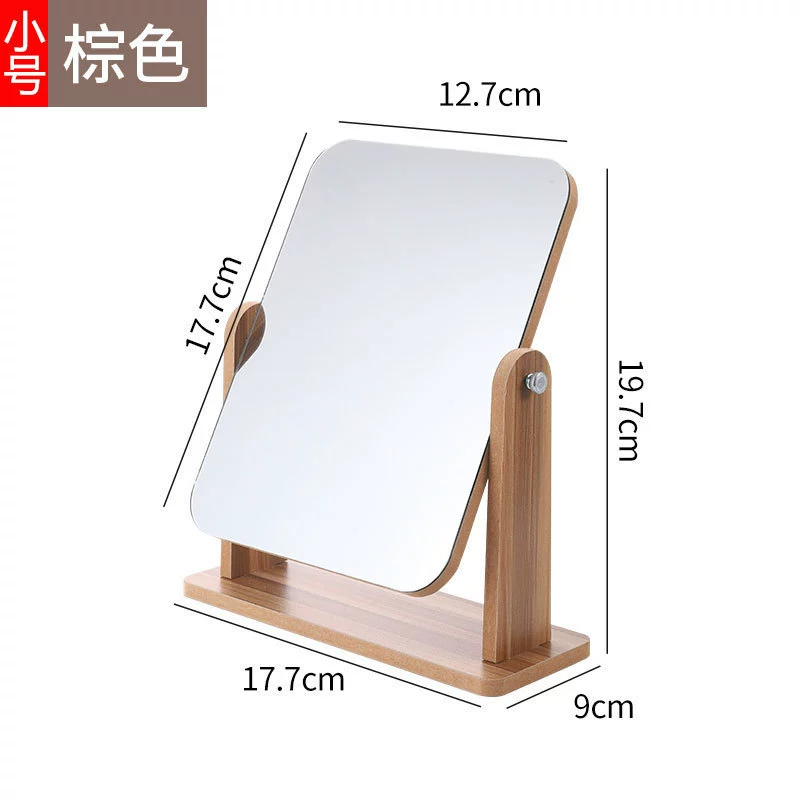 Rotating Table Mirror, Double-Sided Kids Desktop Mirror, 360° Adjustable, Compact 20×17.5×6 cm