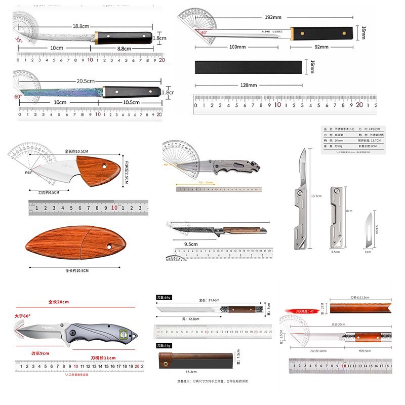 Cuchillo plegable cuchillo de frutas portátil supervivencia al aire libre afilado de alta dureza cuchillo de camping Pilece