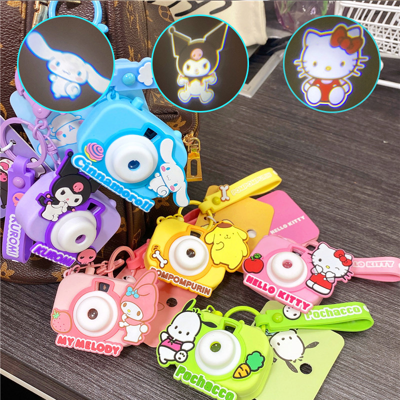 Genuine Sanrio Yugui dog mini projection camera key chain couple car keychain pendant bag ornaments Genuine Sanrio Yugui dog mini projection camera key chain couple car keychain pendant bag ornaments
