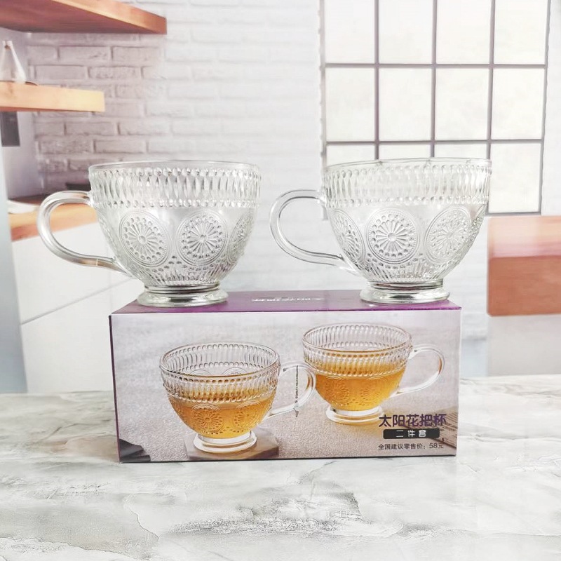 Taza de leche hogar ins estilo gran vientre taza de agua de vidrio tienda departamental regalo desayuno taza de avena de publicidad de alto aspecto taza