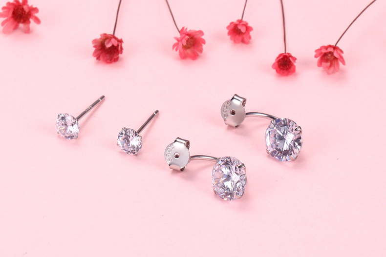 1 Par Plata De Ley 925 Geométrico Aretes display picture 1