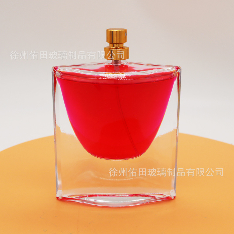 新款创意高档香水分装瓶245g透明玻璃50ml便携空瓶喷雾瓶厚底迷你