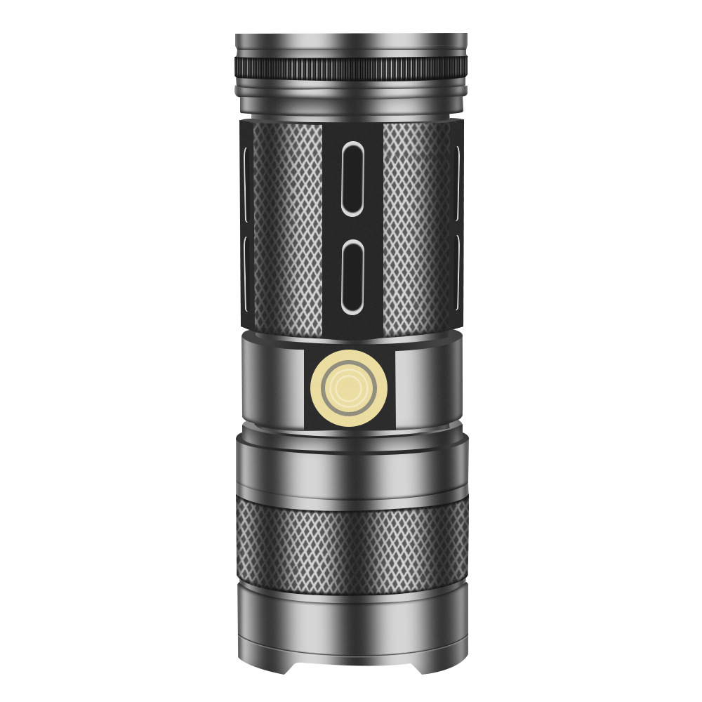 Nueva linterna transfronteriza láser blanco resaltar Super tiro largo multifuncional portátil al aire libre impermeable larga resistencia zoom