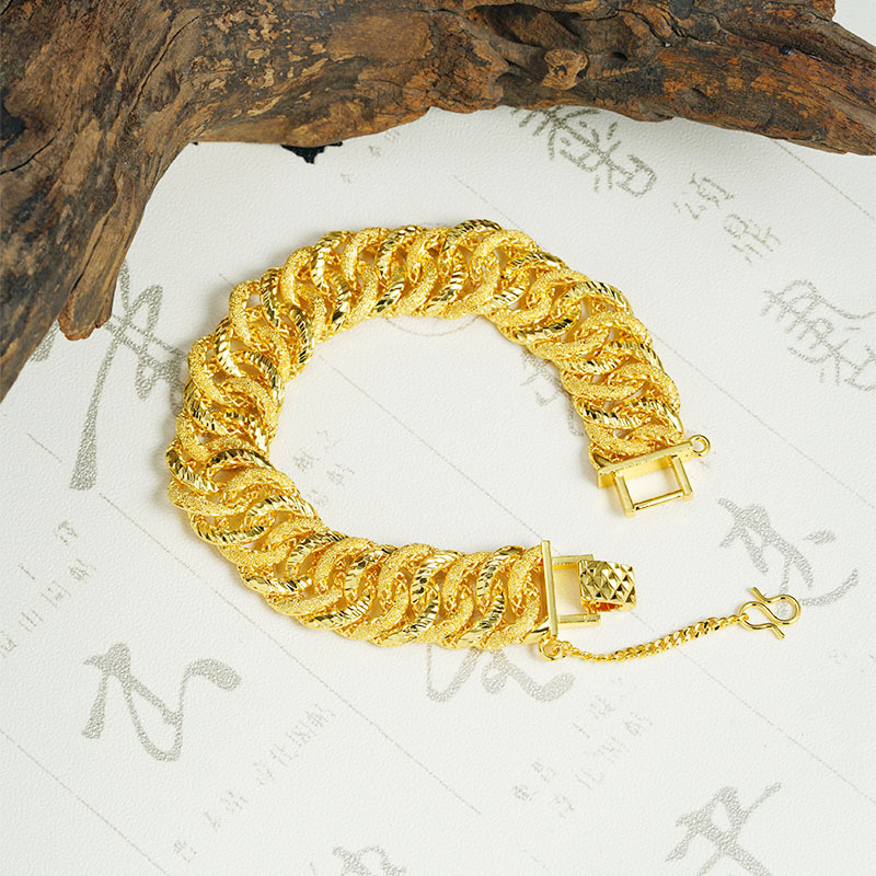 Vietnam sand gold cross-border Southeast Asia hot jewelry men's matte texture bracelet for a long time does not fade watch chain manufacturers