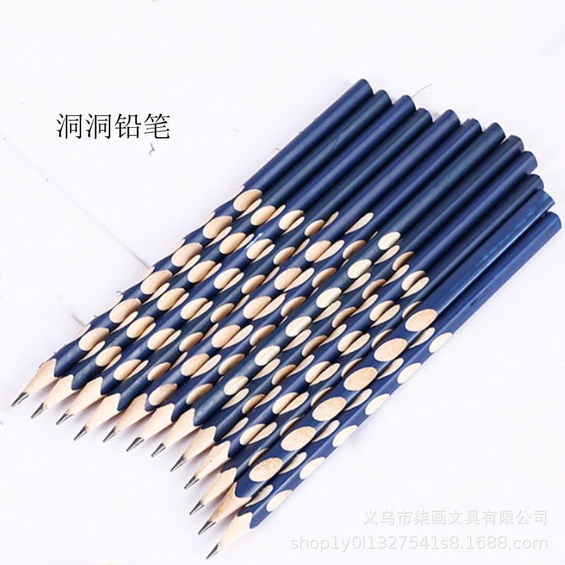 Agujero pluma postura lápiz kindergarten corrección especial agarre lápiz estudiantes de primaria aplicar negrita triángulo varilla HB