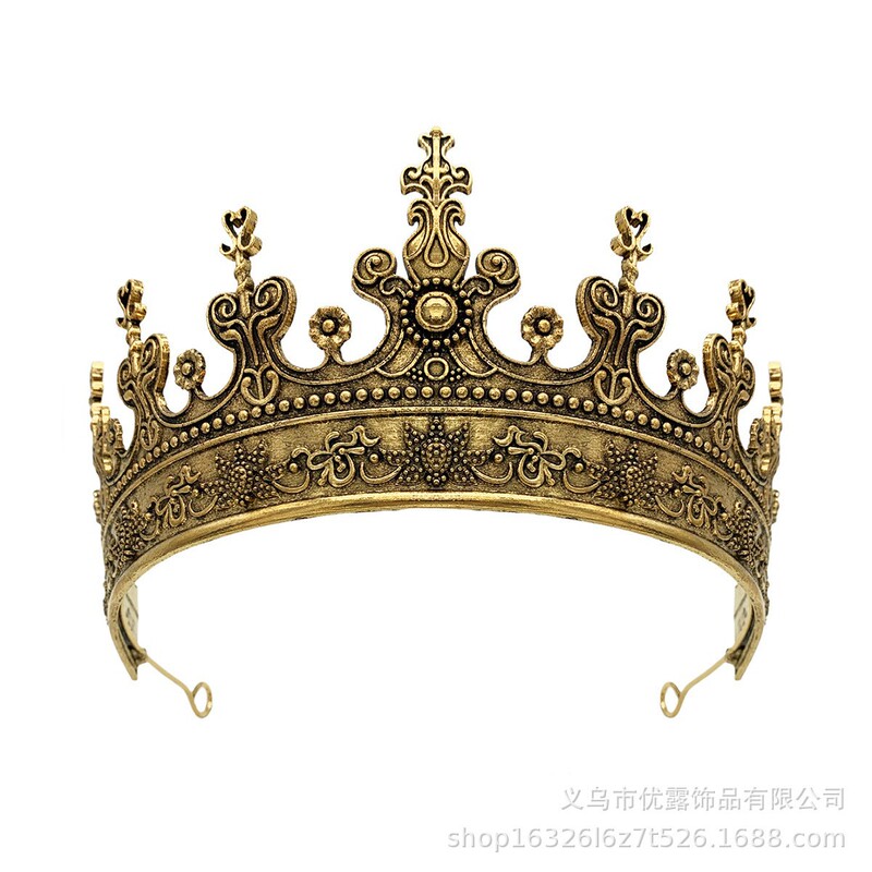 Cross-border Amazon Hot Selling Men's King Crown Hair Accessories Headwear Headwear Men's Decorative Crown European and American Crown